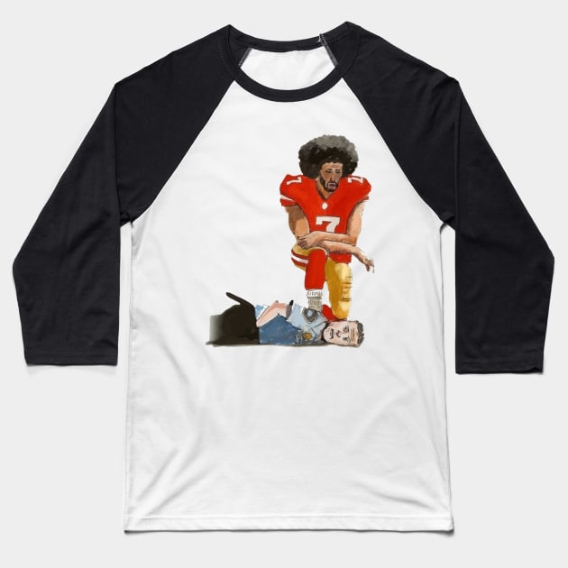 Colin Kaepernick - Derek Chauvin Baseball T-Shirt by Nashida Said